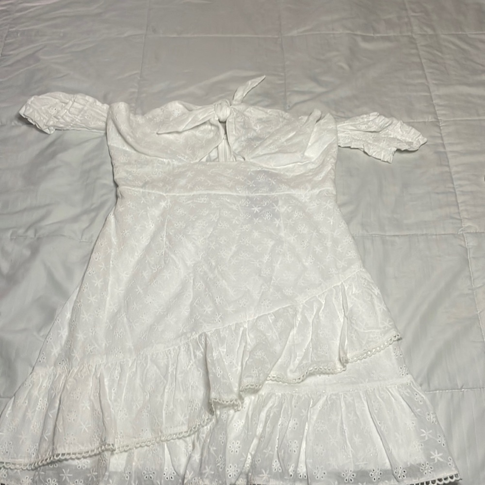 Fashion Nova White Off the Shoulder  Mini Dress